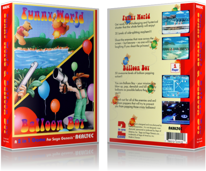 Genesis Funny World And Balloon Boy Sega Megadrive (800x650), Png Download