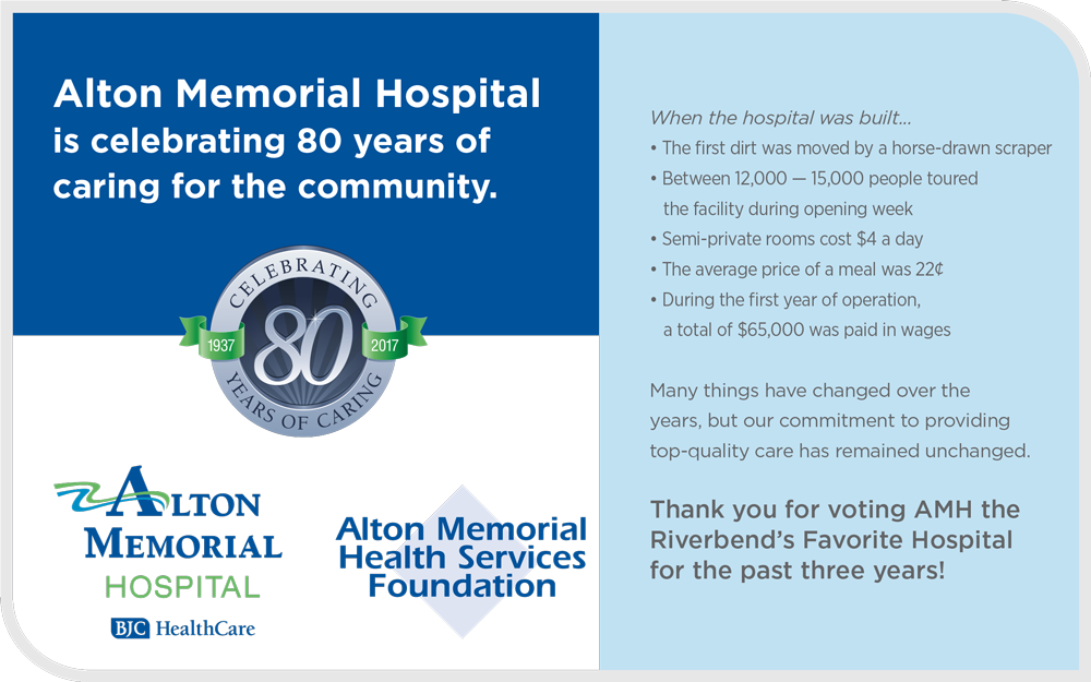 Alton Memorial Hospital 80th Anniversary (1000x625), Png Download