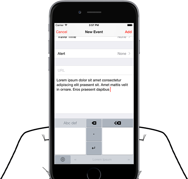 Lorem Ipsum Keyboard For Ios (630x600), Png Download