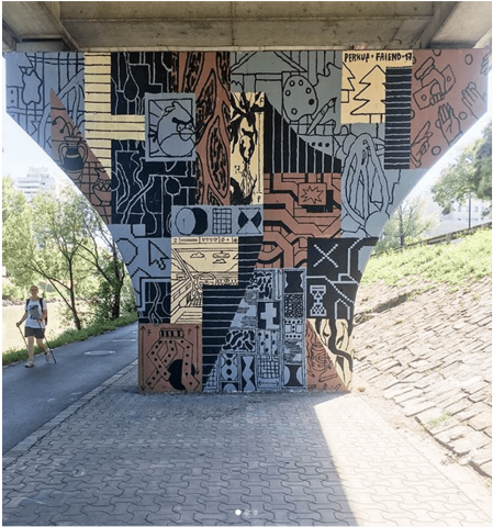 Street Art Workshop Vienna Ruin Perk Friend03 (700x700), Png Download