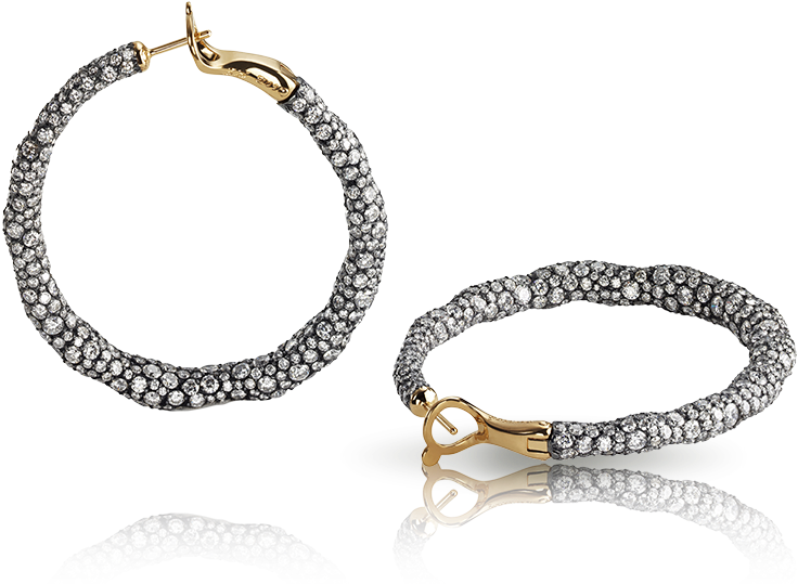 Fabergé Charmeuse Fines Créoles Earrings Hoop Earrings (800x800), Png Download