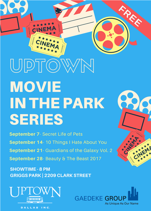 Uptown Movie In The Park Series (1500x880), Png Download