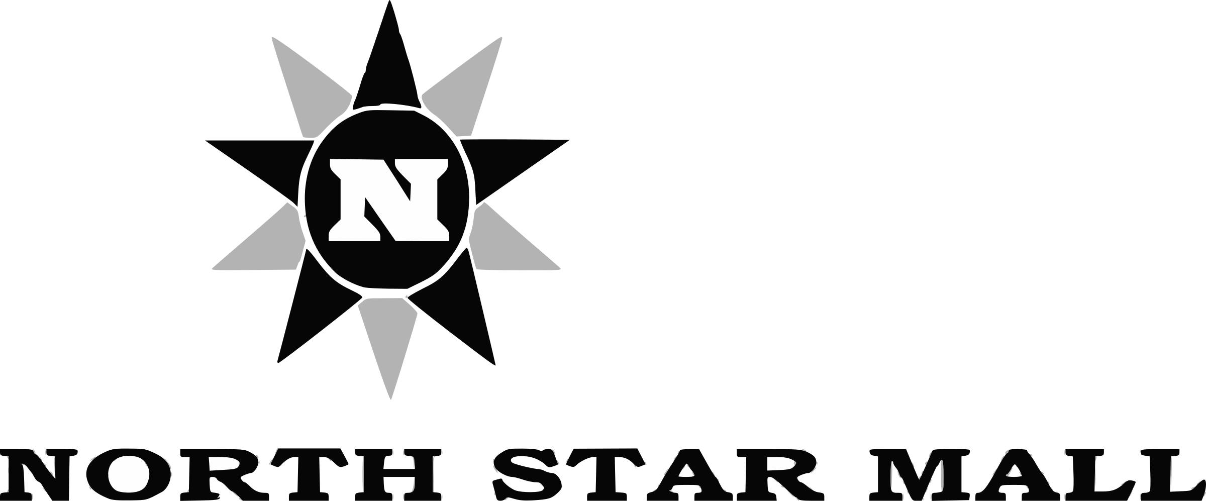 North Star Mall Retro Logo Png Transparent (2400x997), Png Download