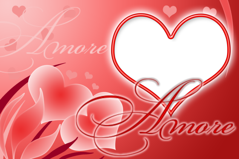 Marcos Photoscape Marco Corazones (800x533), Png Download