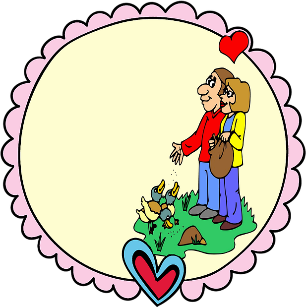 Label, Frame, Edge, Casal, People, Man, Woman, Heart (640x618), Png Download