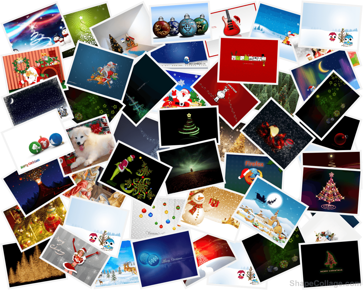 Fondo Escritorio Navidad Con Un Collage (1280x1024), Png Download