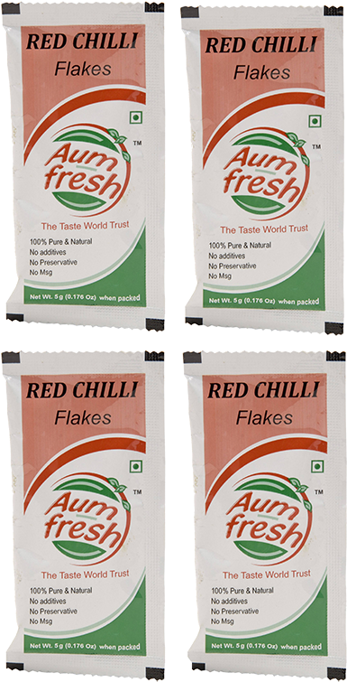 Aum Fresh Pack Of 4 Red Chilli Flakes (800x800), Png Download