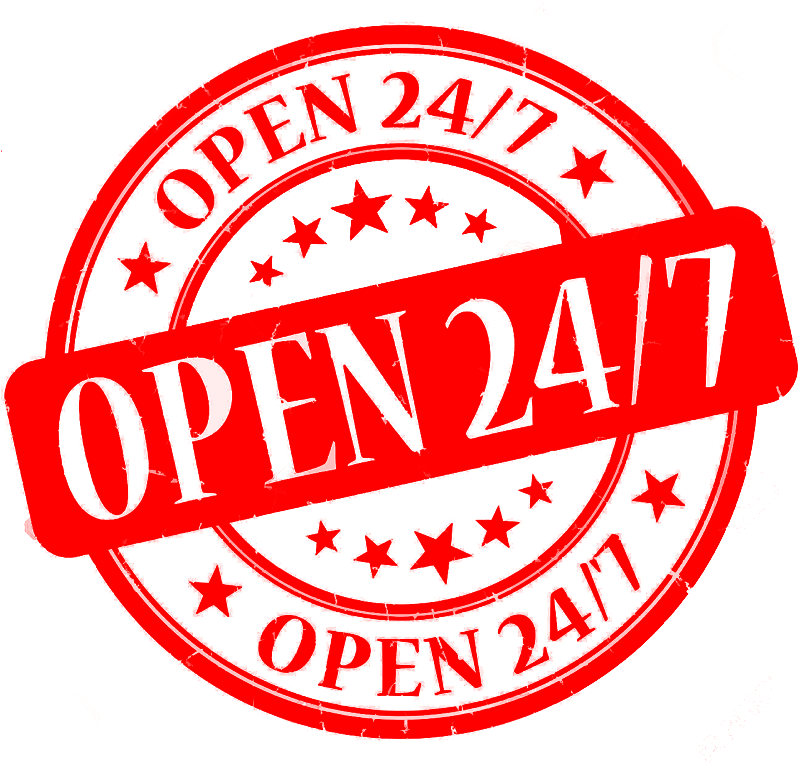Image Open 24 7 Stamp On Https (800x800), Png Download