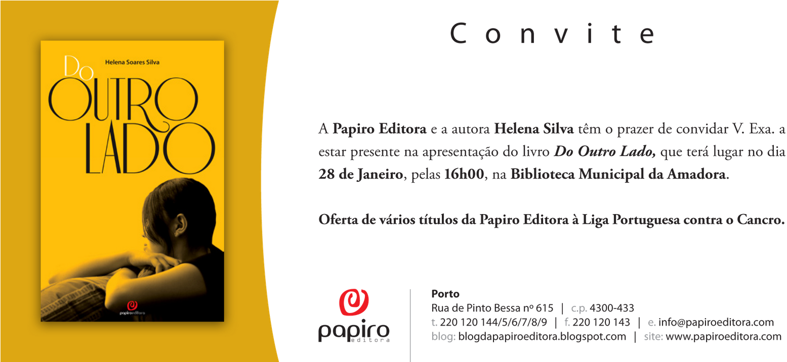 [papiro Editora] Convite Para Apresentação Da Obra (1600x716), Png Download