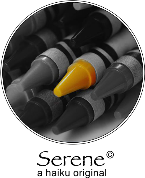 Serene A Haiku Original Yellow Crayon “ (516x628), Png Download
