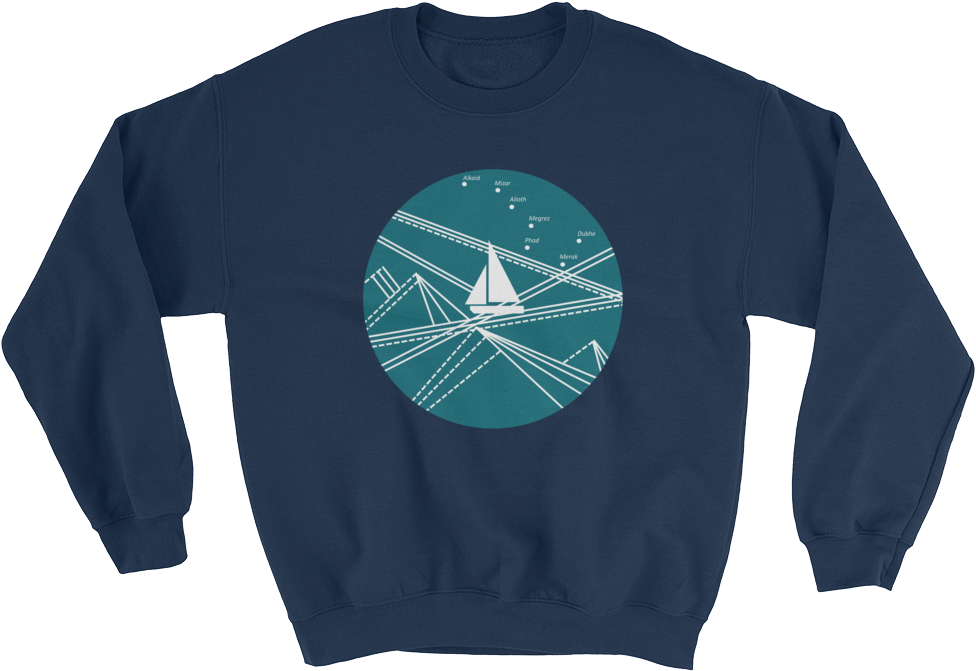 Blue Stormy Big Dipper Unisex Crewneck Sweatshirt, (1000x1000), Png Download