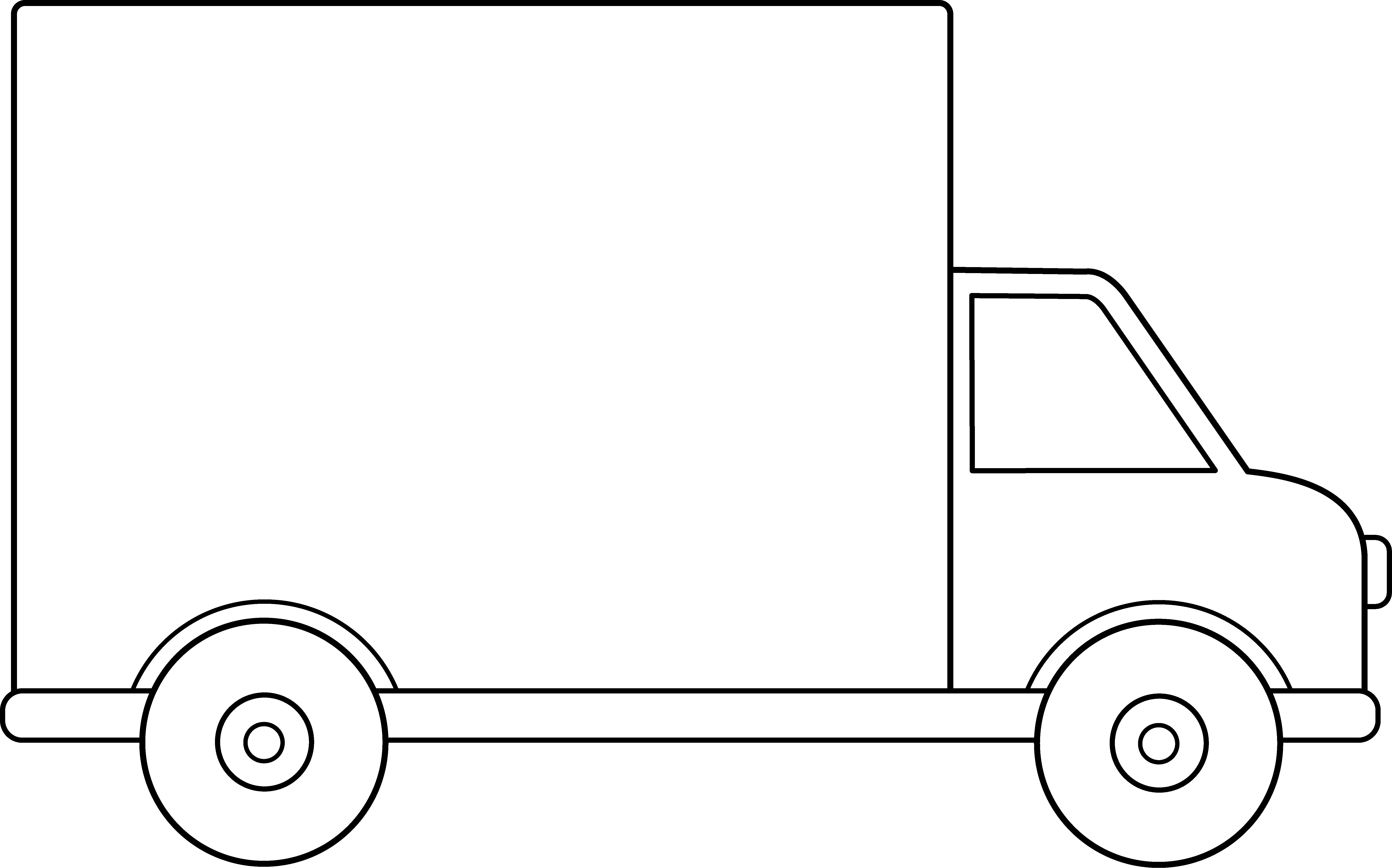Pictures Of Delivery Trucks - Blank Food Truck Drawing (6721x4192), Png Download