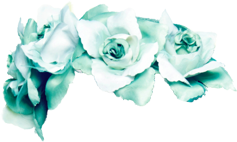 Blue Flower Crown Png - Blue And Green Flower Crown (477x286), Png Download