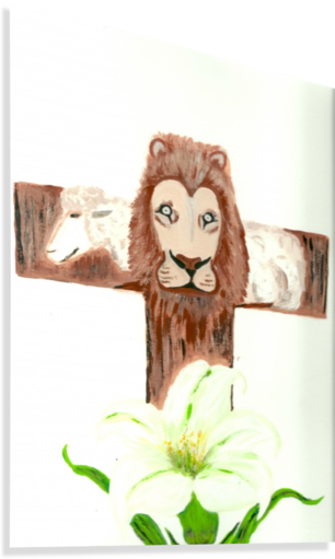The Lion And The Lamb Canvas Print - Canvas Print (306x511), Png Download