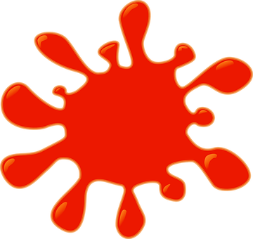 Blob Splash Blood Halloween Horror Mess Sp - Splash Clip Art (360x340), Png Download