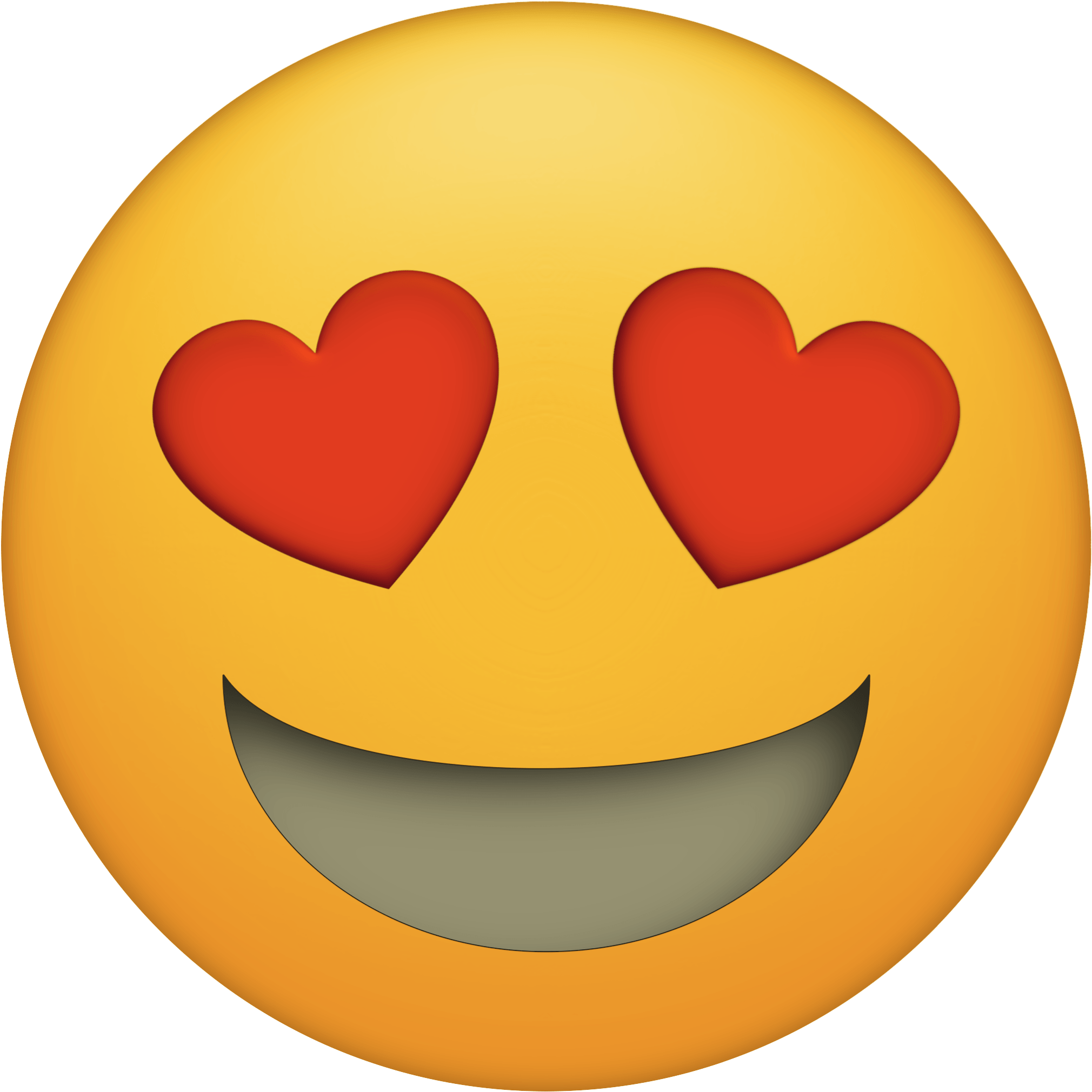 Heart-eyes 2,083×2,083 Pixels Free Emoji Printables, - Heart Eye Emoji Clipart (2083x2083), Png Download