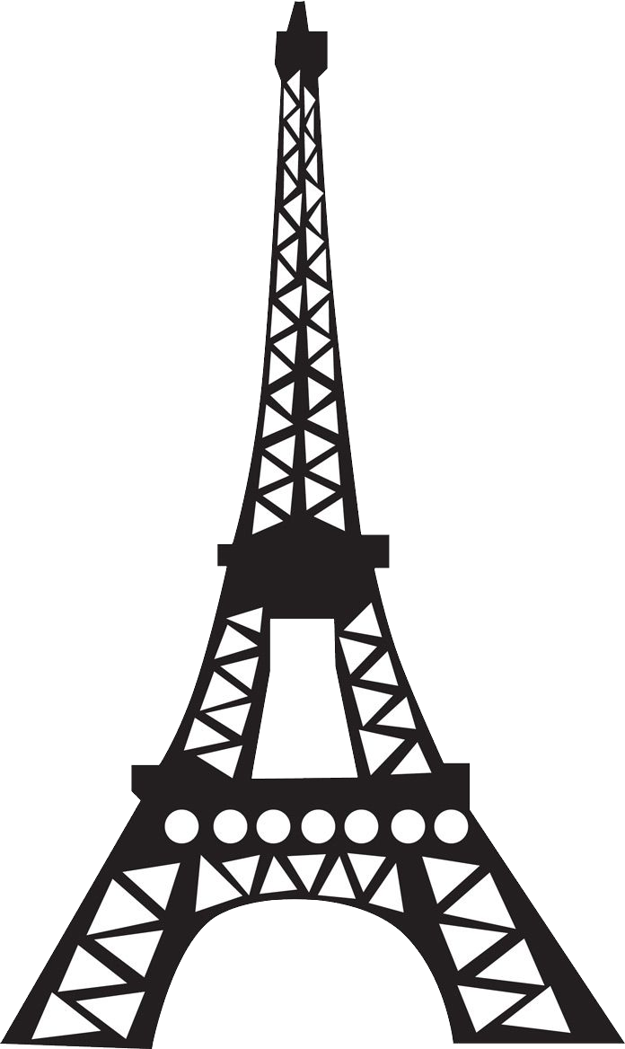 Simple Cartoon Eiffel Tower (696x1168), Png Download