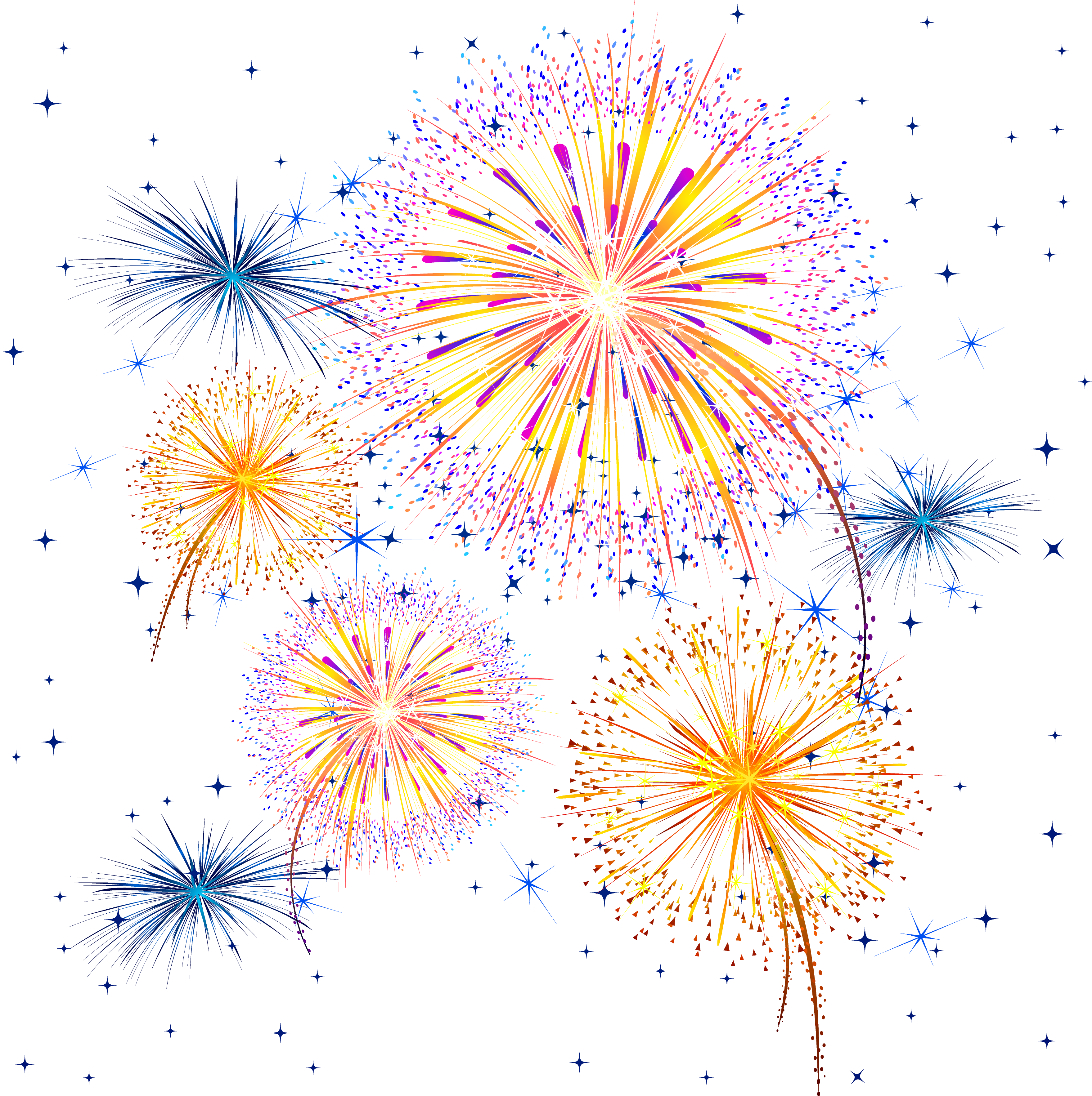 Fireworks Png - Fire Crackers Show Png (3694x3673), Png Download