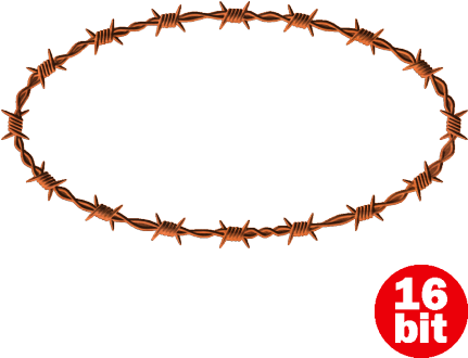Barbed Wire Clipart Oval - Clip Art (430x430), Png Download
