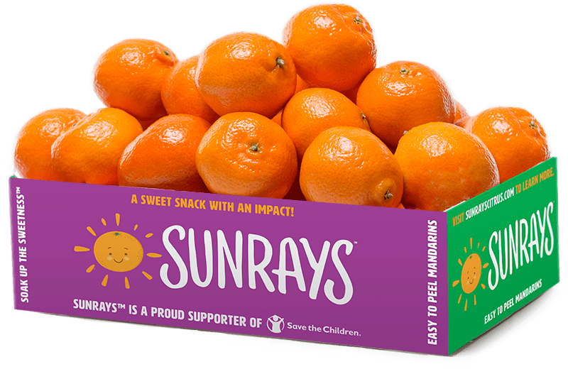 5 Pound Box Of Sunrays Clementines - Box Of Clementines (800x520), Png Download