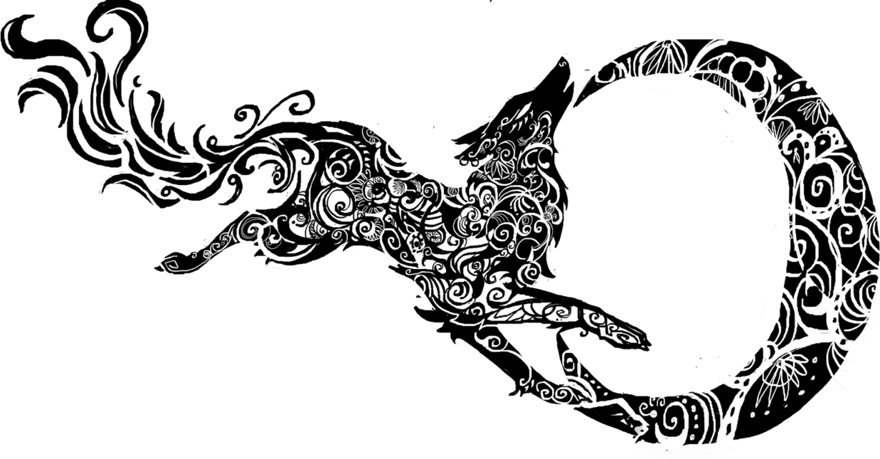Wolf Tribal Png - Tribal Png (1237x645), Png Download