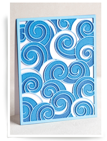 Wave Plate Layer Set - Birch Press Waves Dies (400x510), Png Download
