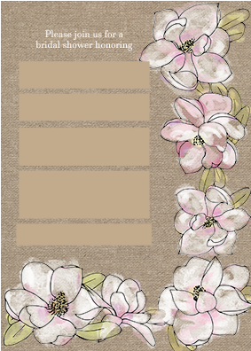 Error Message - Magnolia, Baby Shower Invitations, Girl, Watercolor (400x400), Png Download