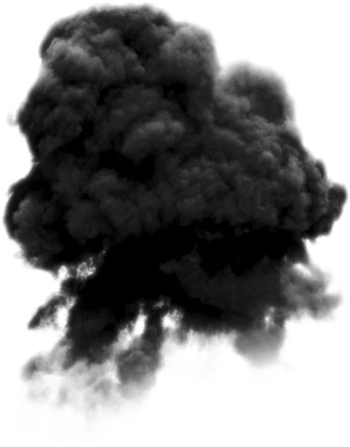 Black Smoke Png Pic - Explosion Black Smoke Png (894x894), Png Download
