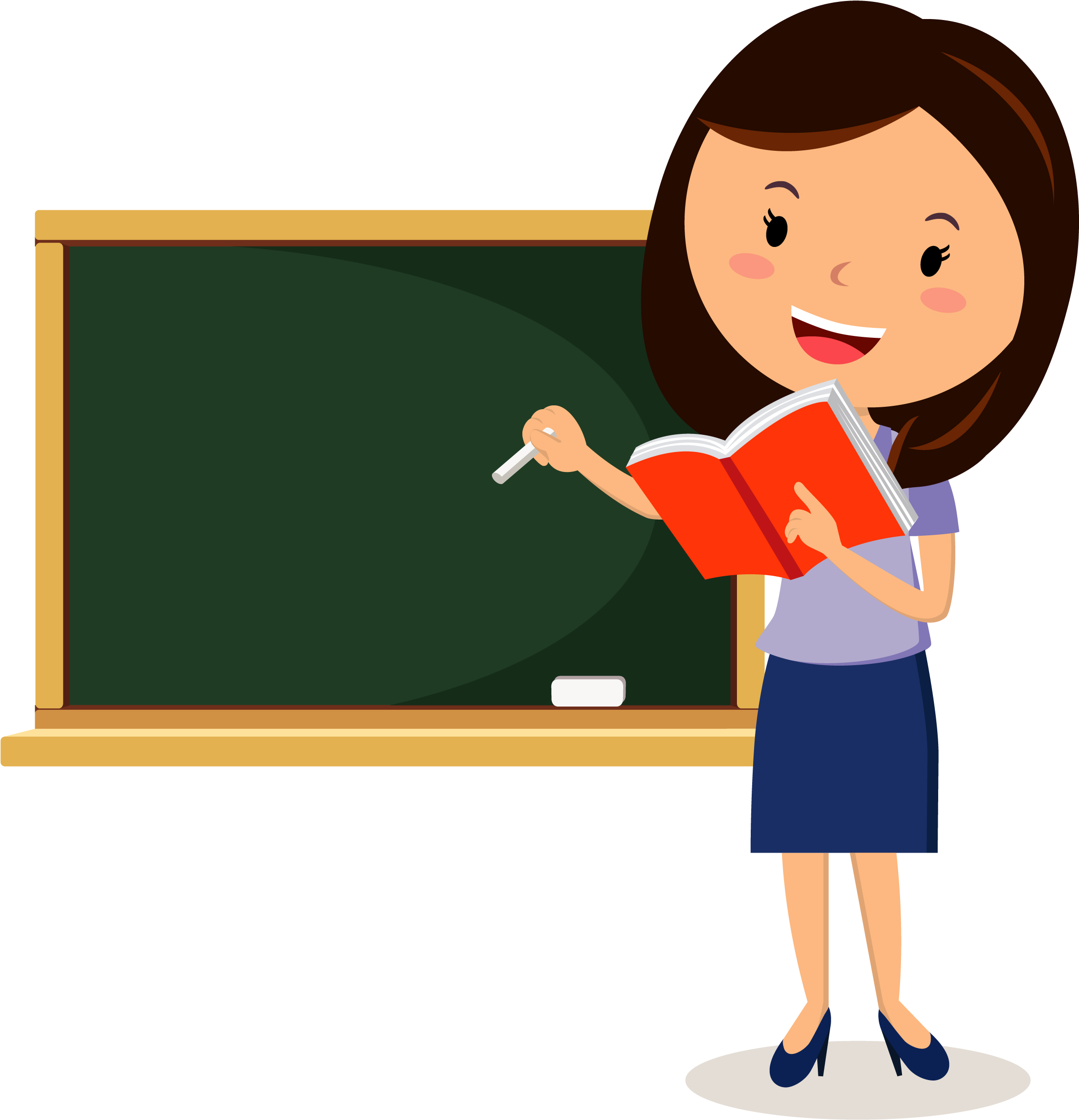 Teacher Cartoon Vector Png (2800x2800), Png Download