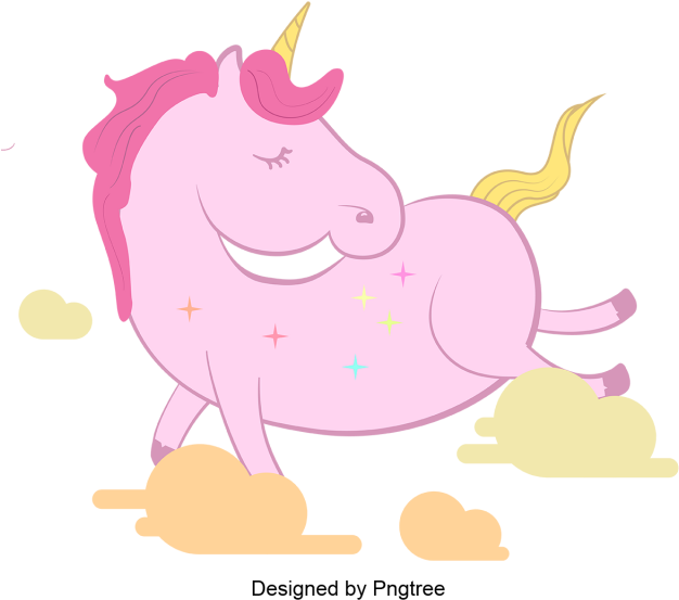 Cartoon Unicorn Paintings, Unicorn, Little, Pony Png - Unicorn (640x640), Png Download