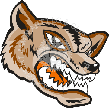 Png Black And White Library Mean Head - Cartoon Transparent Wolverines Animal (361x357), Png Download