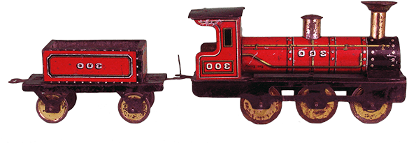Vintage Tin Toy Train Png - Train Toy Transparent Png (600x224), Png Download