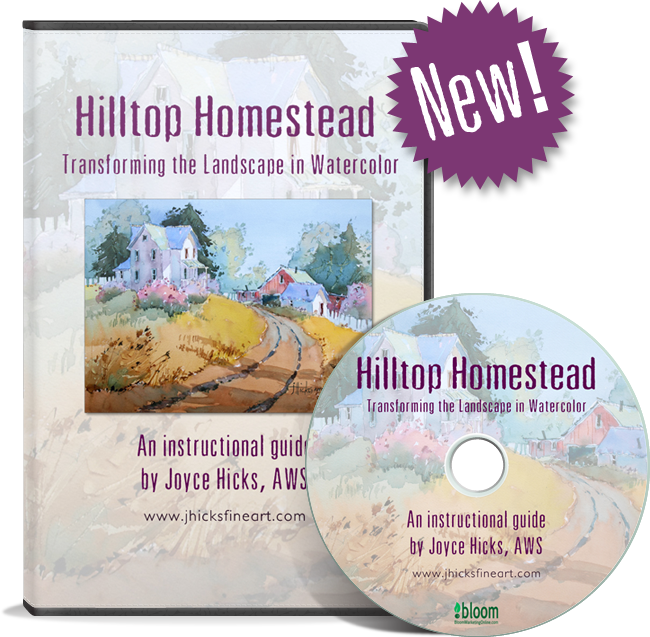 Hilltop Homestead Dvd Now Available - Landscape In Watercolor (650x637), Png Download