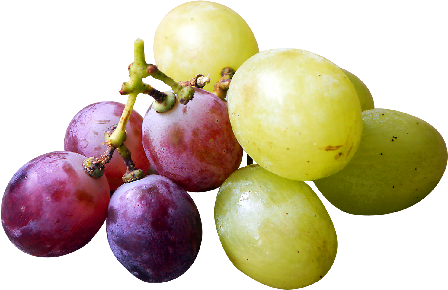 Red And Green Grapes Png (1623x1069), Png Download