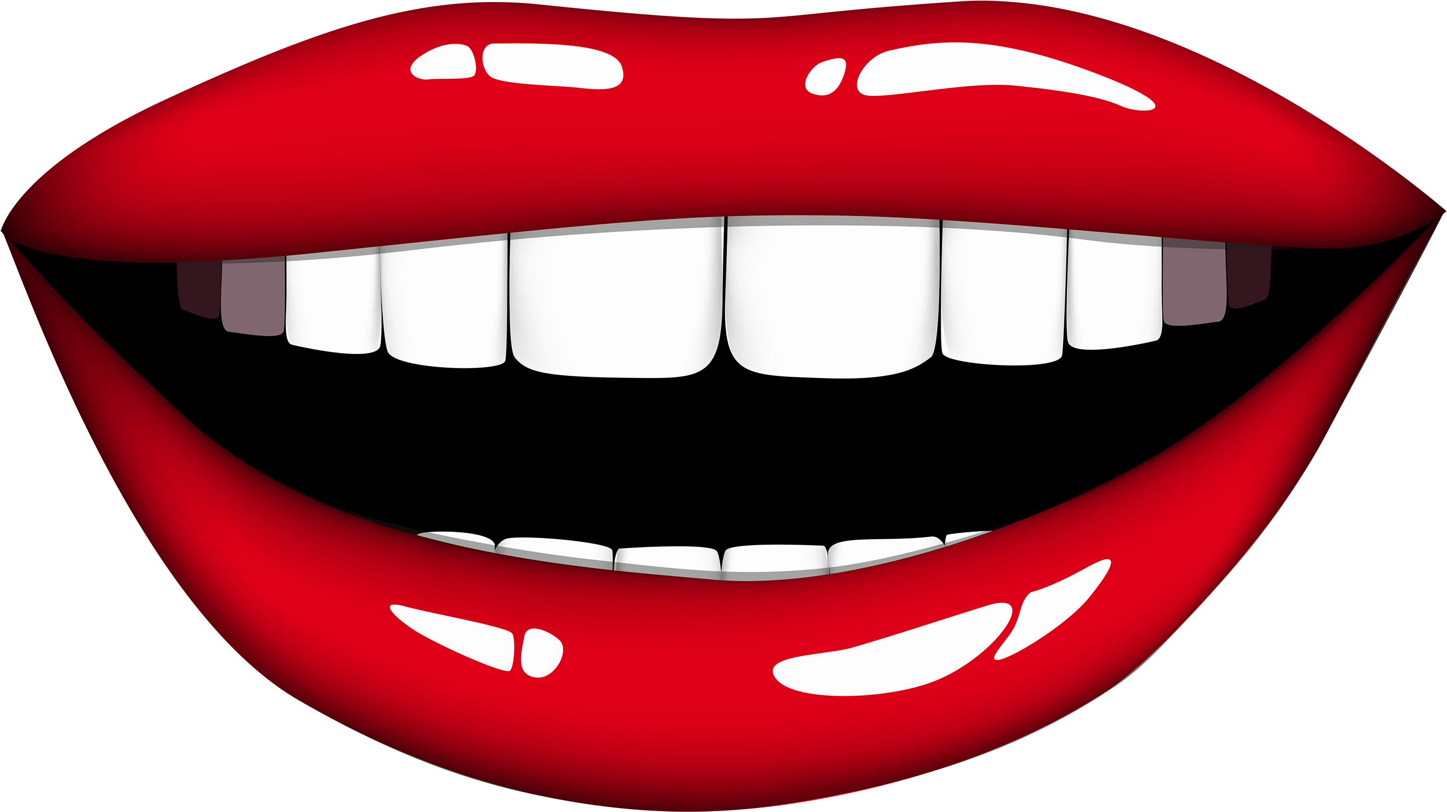 Smiling Mouth Png Clipart - Mouth Clipart (3000x1685), Png Download