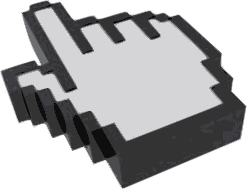 Three-dimensional Hand Cursor - Hand Cursor 3d Png (800x612), Png Download