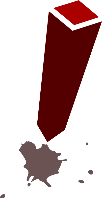 Exclamation Ink - Ikon Tanda Seru Png (412x800), Png Download