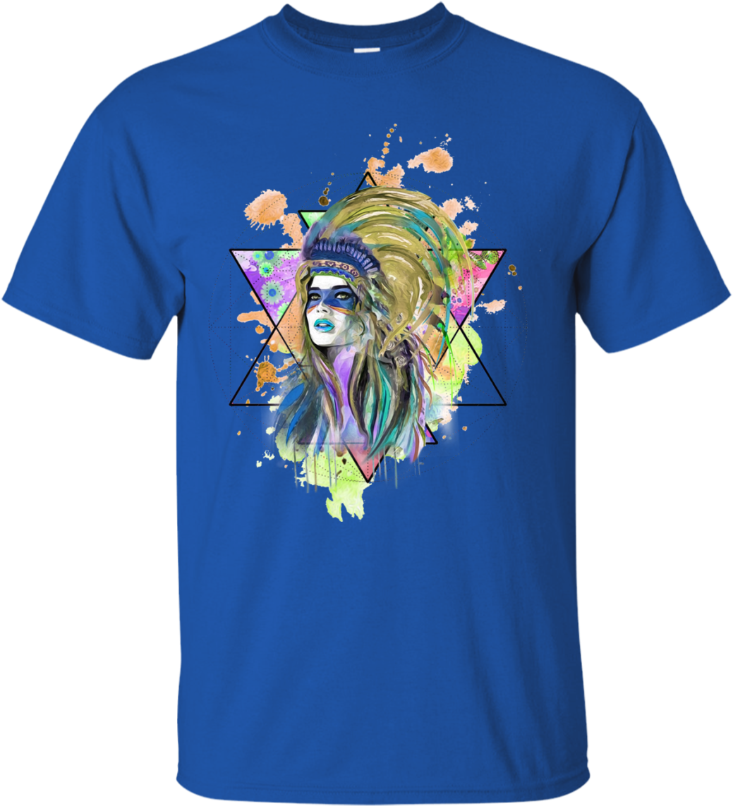 Watercolor Headdress Classic T-shirt - Zombie-outbreak-response-team Tanks (1155x1155), Png Download
