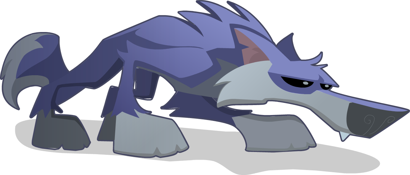 Dark Blue Wolf - Animal Jam Wolf Png (1320x563), Png Download