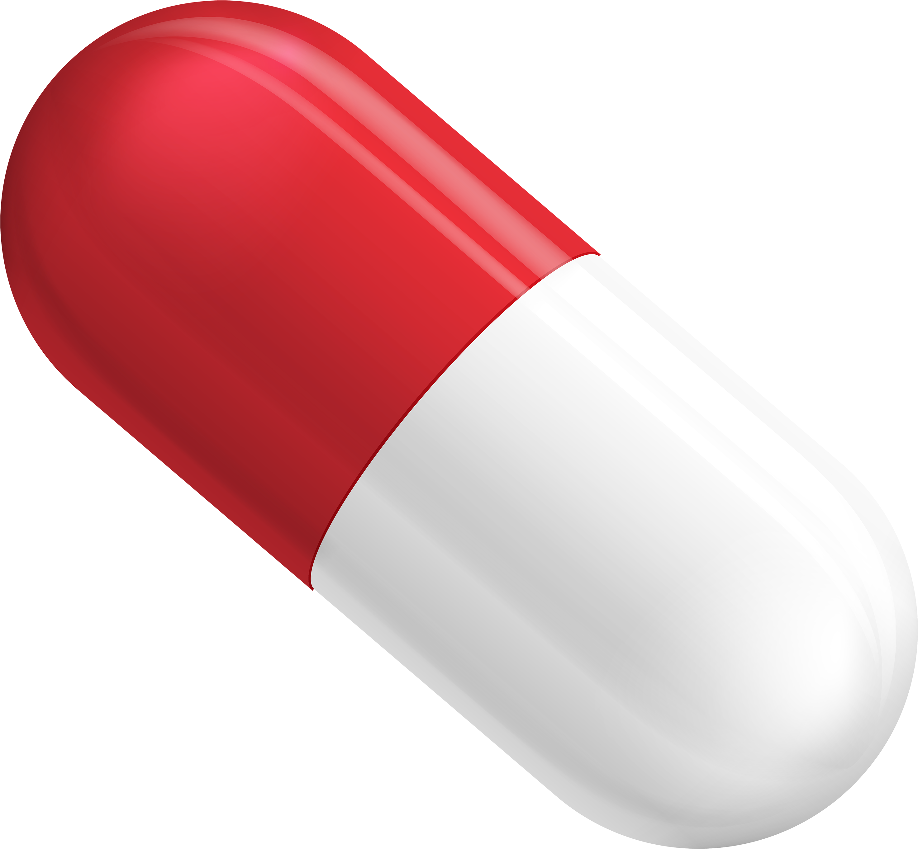 Red And White Pill Capsule Png Clipart - Pill Png (3000x2776), Png Download