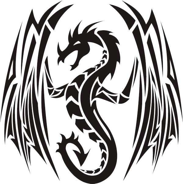 Tribal Dragon 4 By Jhin22000 - Tribal Dragon Head (600x602), Png Download