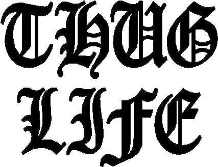 Thug Life Text Png (438x438), Png Download