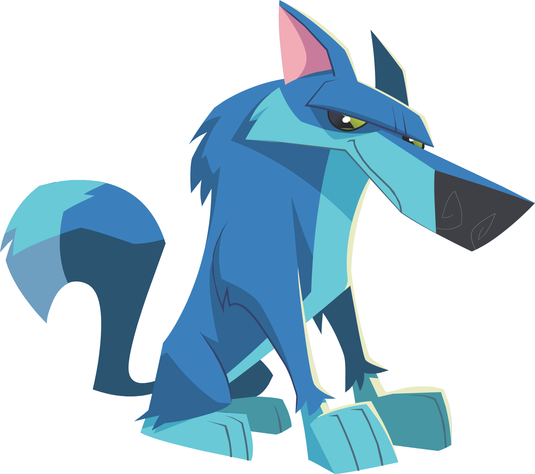 Wolf Graphic - Wolf From Animal Jam (1877x1662), Png Download