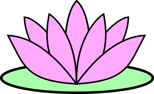 Pink Lotus Flower Svg Clip Arts 600 X 369 Px (600x369), Png Download