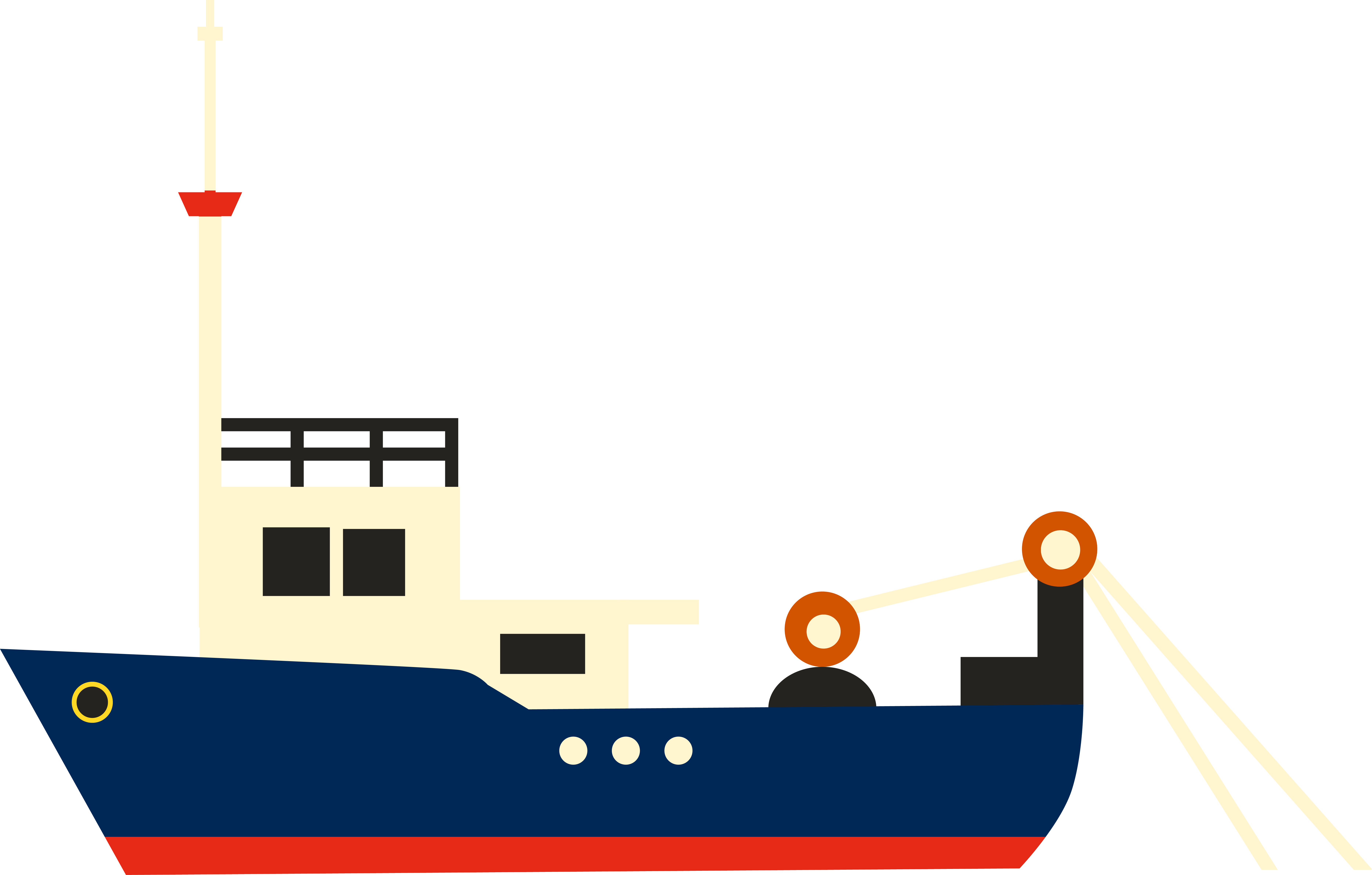 Cargo Watercraft Vector Transprent - Ship Cartoon Png (7467x4763), Png Download