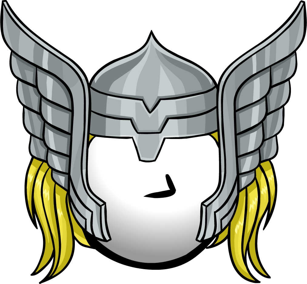 Hammer Clipart Thor - Thor Helmet Cartoon (1013x938), Png Download