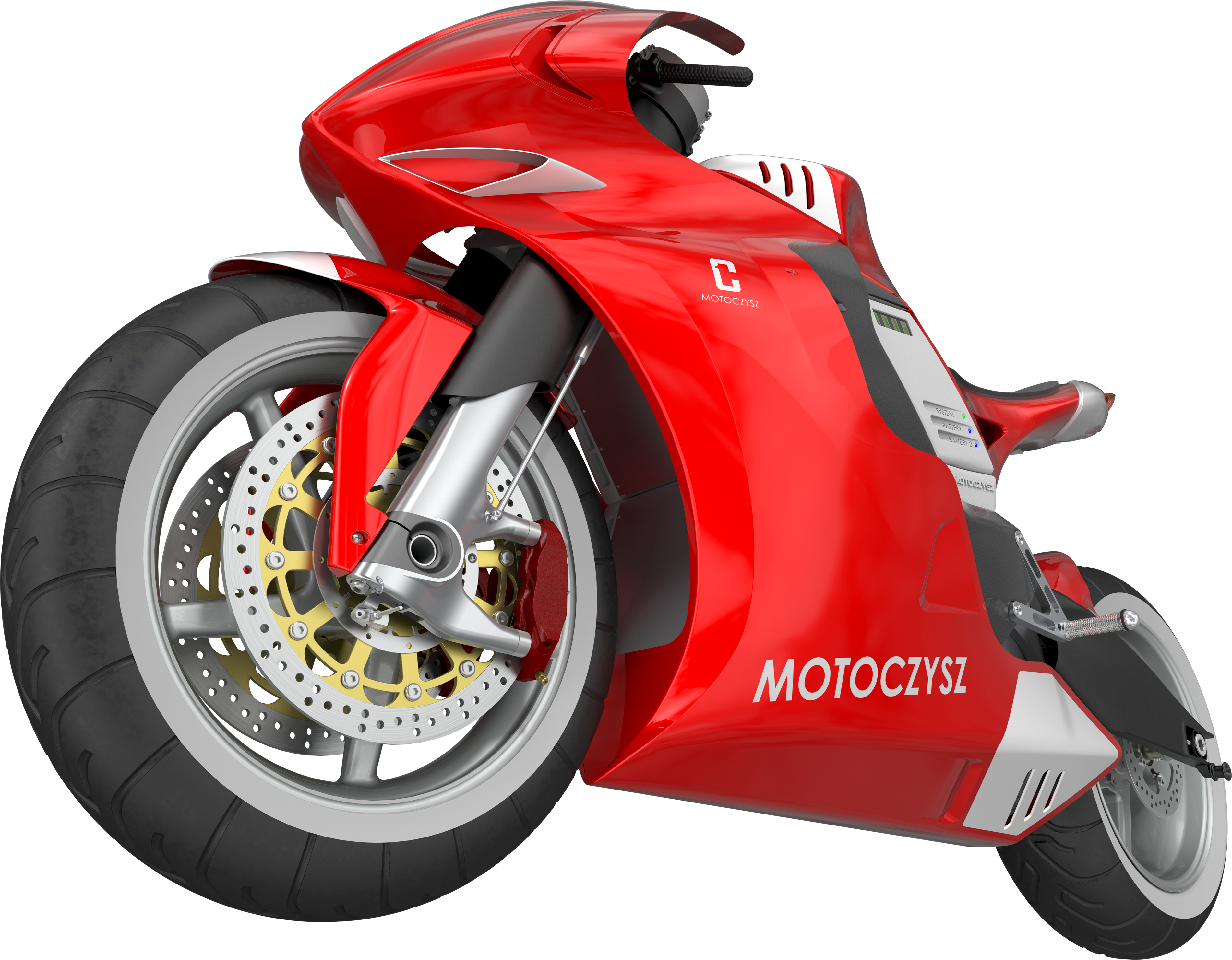 Red Motorcycle Png (3799x2962), Png Download