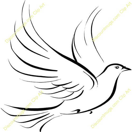 Dove Clipart Feather - Christmas Dove Clip Art (500x500), Png Download