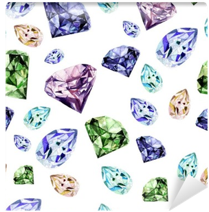 Watercolor Pattern With Realistic Diamond - Watercolor Painting (400x400), Png Download