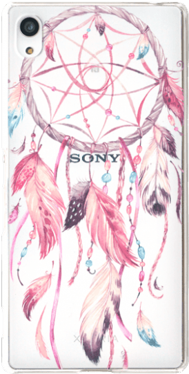 Watercolor Pink Dreamcatcher Feather Dream Catcher - Dream Catcher Wall Painting (300x547), Png Download